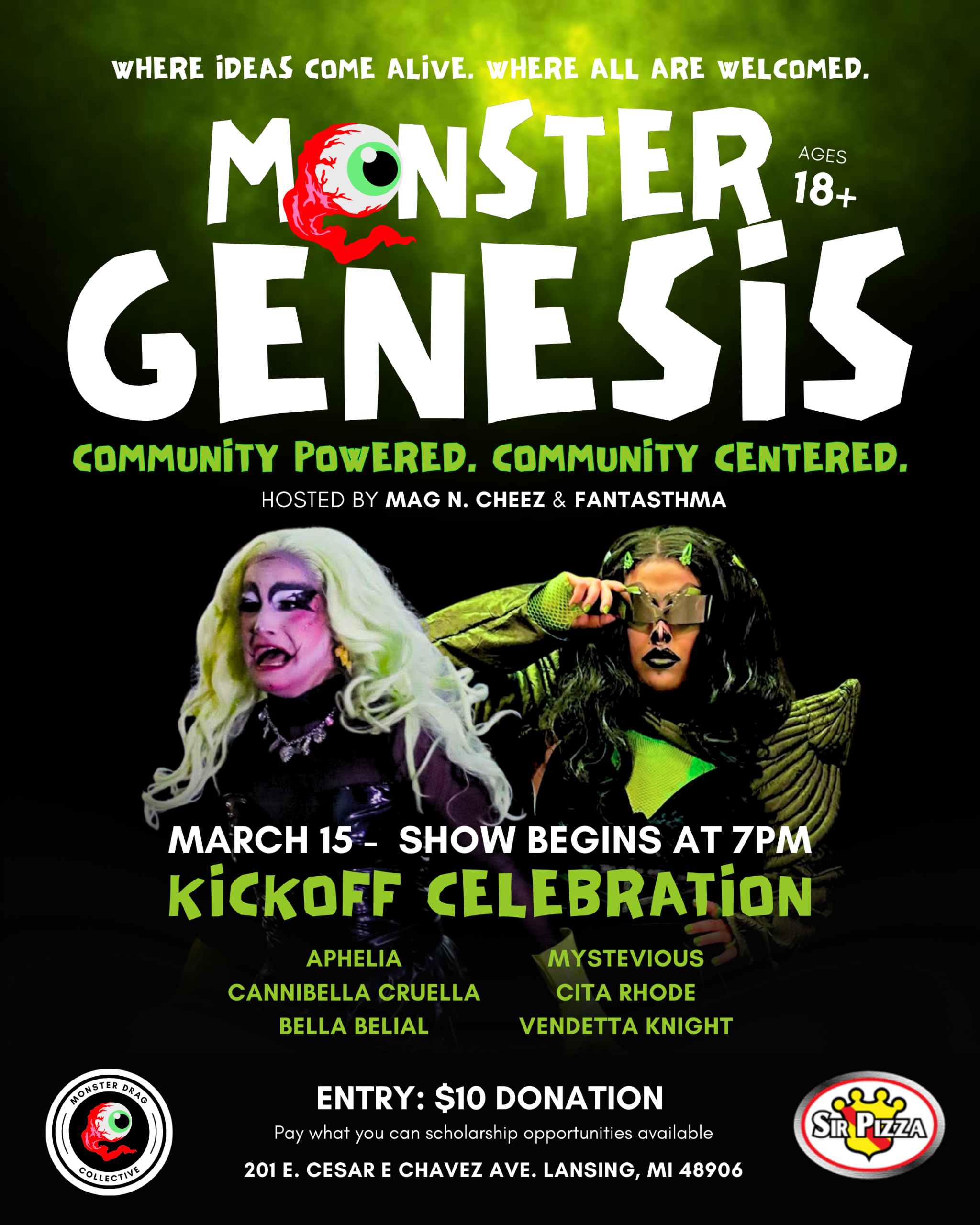 3-15-MONSTER GENESIS Midnight Brunch at Blood, Leather & Rock Gods immersive drag event